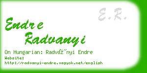 endre radvanyi business card